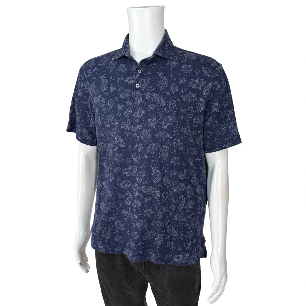 Polo Ralph Lauren Mens‎ Classic Fit Navy Blue Short Sleeve Polo Shirt Size L